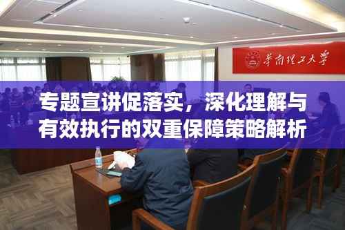 专题宣讲促落实，深化理解与有效执行的双重保障策略解析