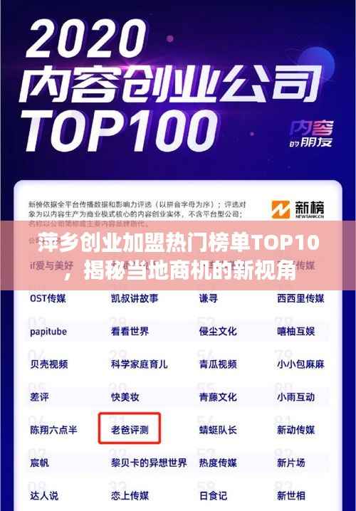 萍乡创业加盟热门榜单TOP10，揭秘当地商机的新视角