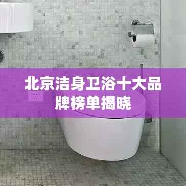 北京洁身卫浴十大品牌榜单揭晓