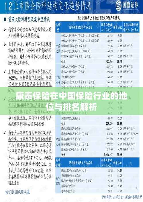 康泰保险在中国保险行业的地位与排名解析